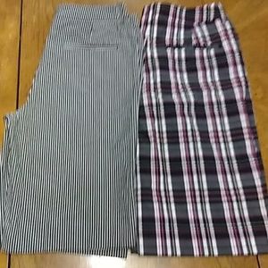 BNWOT 2 PAIRS ANNE KLEIN STRETCH BERMUDAS SIZE 8